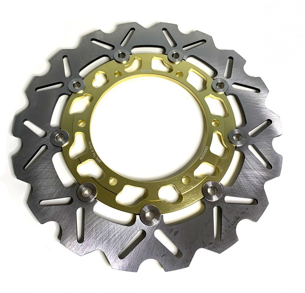 Передние тормозные диски Arashi для Yamaha YZF-R6, YZF-R1 98-03 золотые