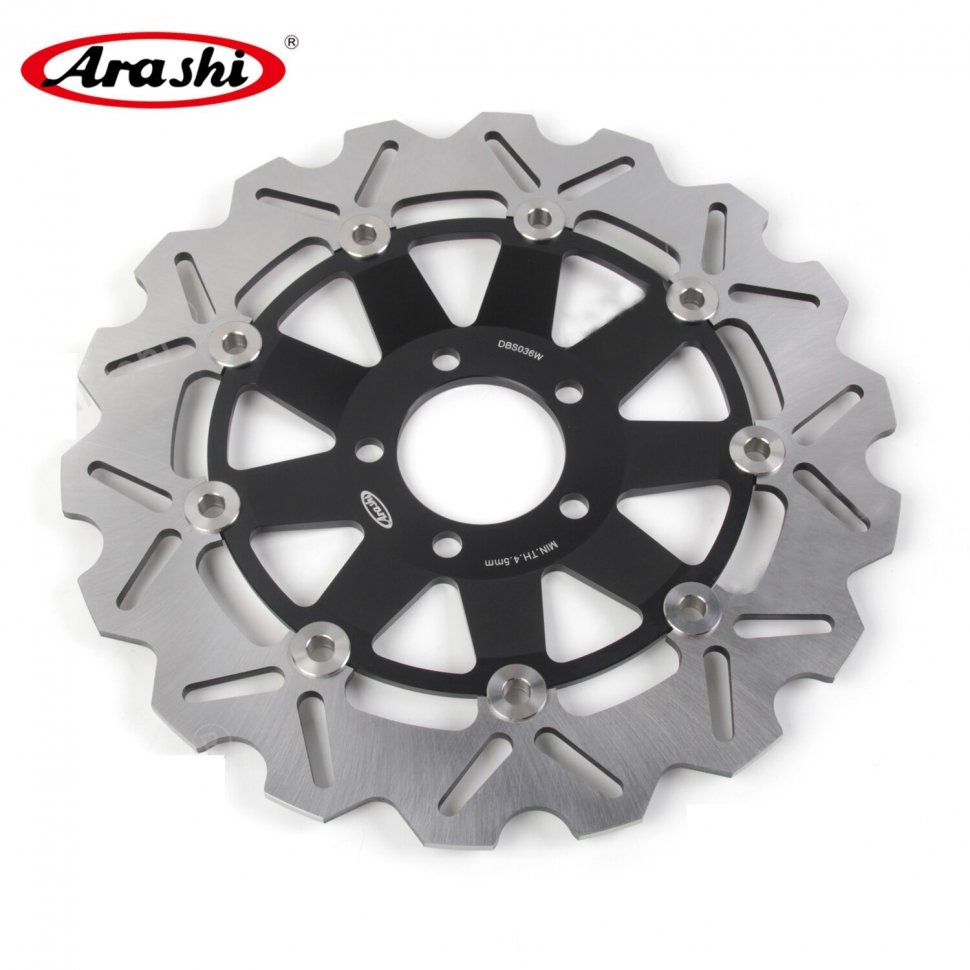 Передний тормозной диск Arashi для Kawasaki ZZR, ZXR, ZX6R NINJA, ZR7, ZEPHYR, ELIMINATOR, Z 750, Z 1000, GTR, GPZ черный