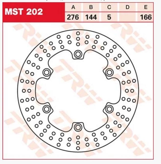 Тормозной диск для мотоциклов Lucas TRW MST202