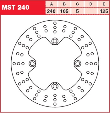 Тормозной диск для мотоциклов Lucas TRW MST240
