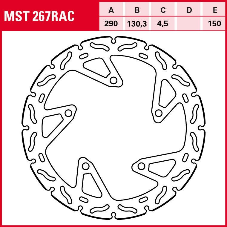 Тормозной диск для мотоциклов Lucas TRW MST267RAC