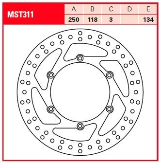 Тормозной диск для мотоциклов Lucas TRW  MST311