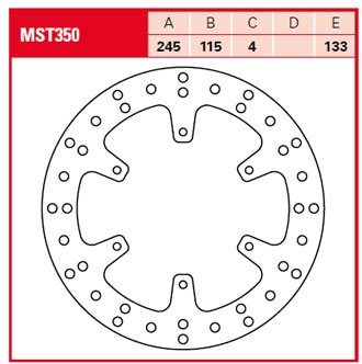 Тормозной диск для мотоциклов Lucas TRW  MST350