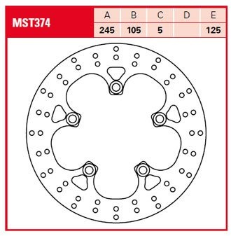 Тормозной диск для мотоциклов Lucas TRW  MST374