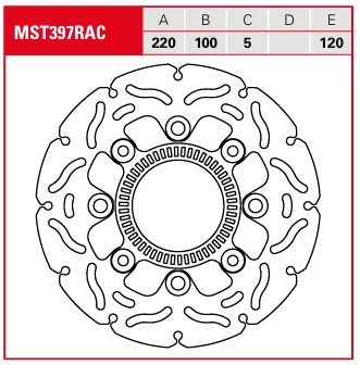 Тормозной диск для мотоциклов Lucas TRW MST397RAC