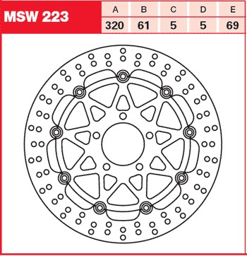 Тормозной диск для мотоциклов Lucas TRW MSW223