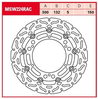 Тормозной диск для мотоциклов Lucas TRW  MSW224RAC