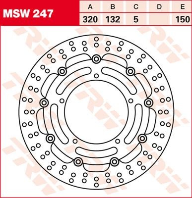 Тормозной диск для мотоциклов Lucas TRW MSW247