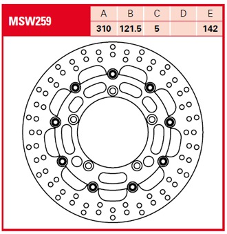 Тормозной диск Lucas TRW MSW259 для мотоциклов
