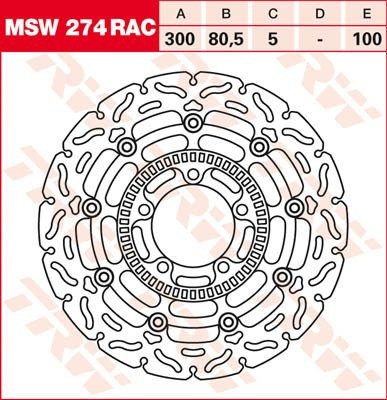 Тормозной диск для мотоциклов Lucas TRW MSW274RAC