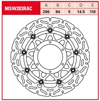 Тормозной диск для мотоциклов Lucas TRW  MSW283RAC