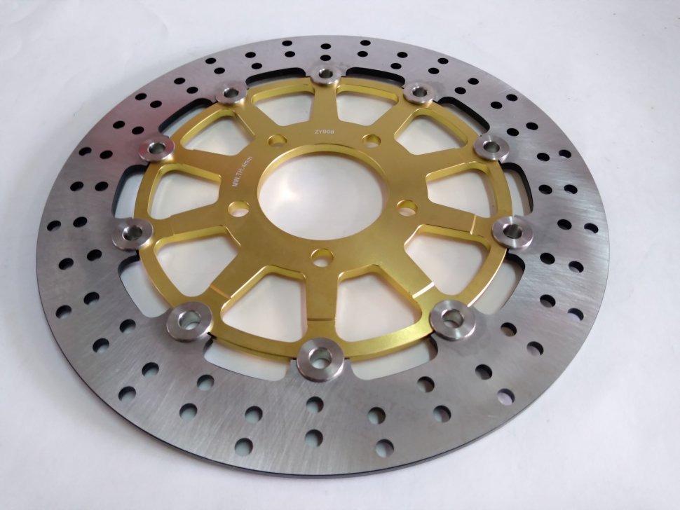 Тормозной диск передний Tarazon ZY908 для Suzuki GSX F 600/750 04-06, SV / SV S 650 03-09 золотой