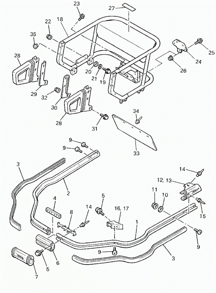 Прокладка бампера Yamaha OEM 8AT-77529-00-00