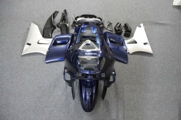 ZXMT Комплект пластика для мотоцикла Kawasaki ZZR 400/600 93-07 Сине-Серебристый
