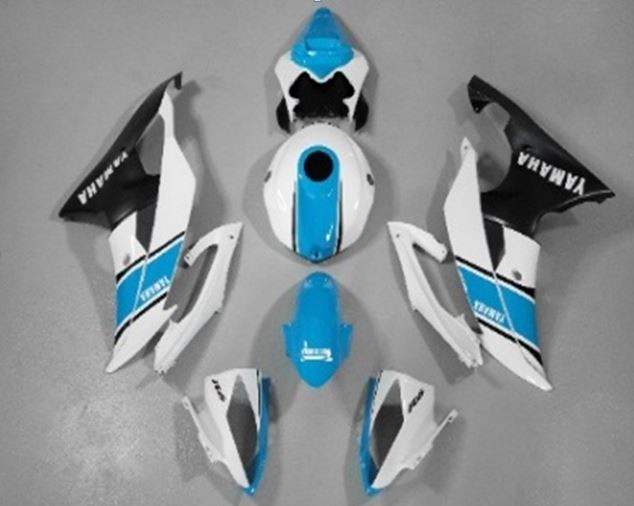 ZXMT Комплект пластика для мотоцикла Yamaha YZF-R6 08-16 Бело-Голубой