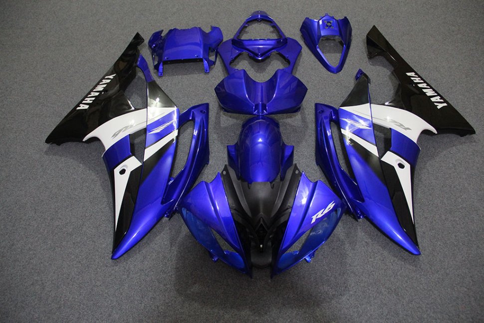 ZXMT Комплект пластика для мотоцикла Yamaha YZF-R6 08-15 Сине-Бело-Черный