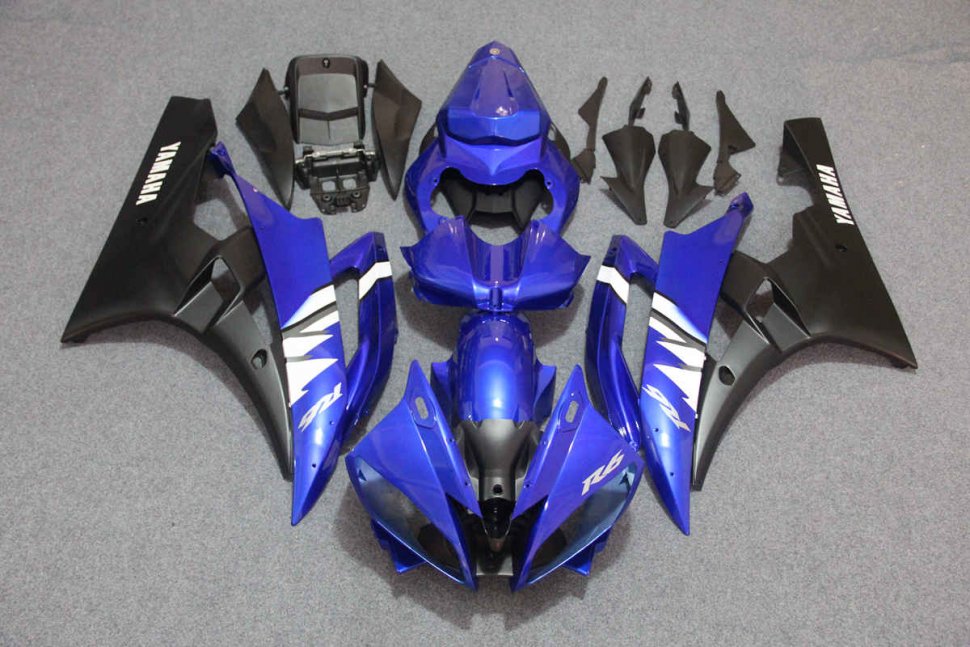 ZXMT Комплект пластика для мотоцикла Yamaha YZF-R6 06-07 Сине-Белый