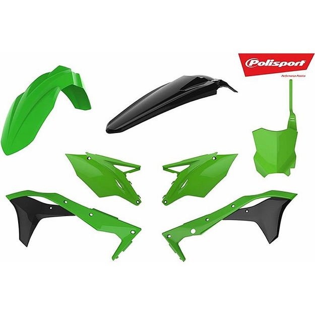 Комплект пластика Polisport для Kawasaki KX450F 16-18 зелено-черный
