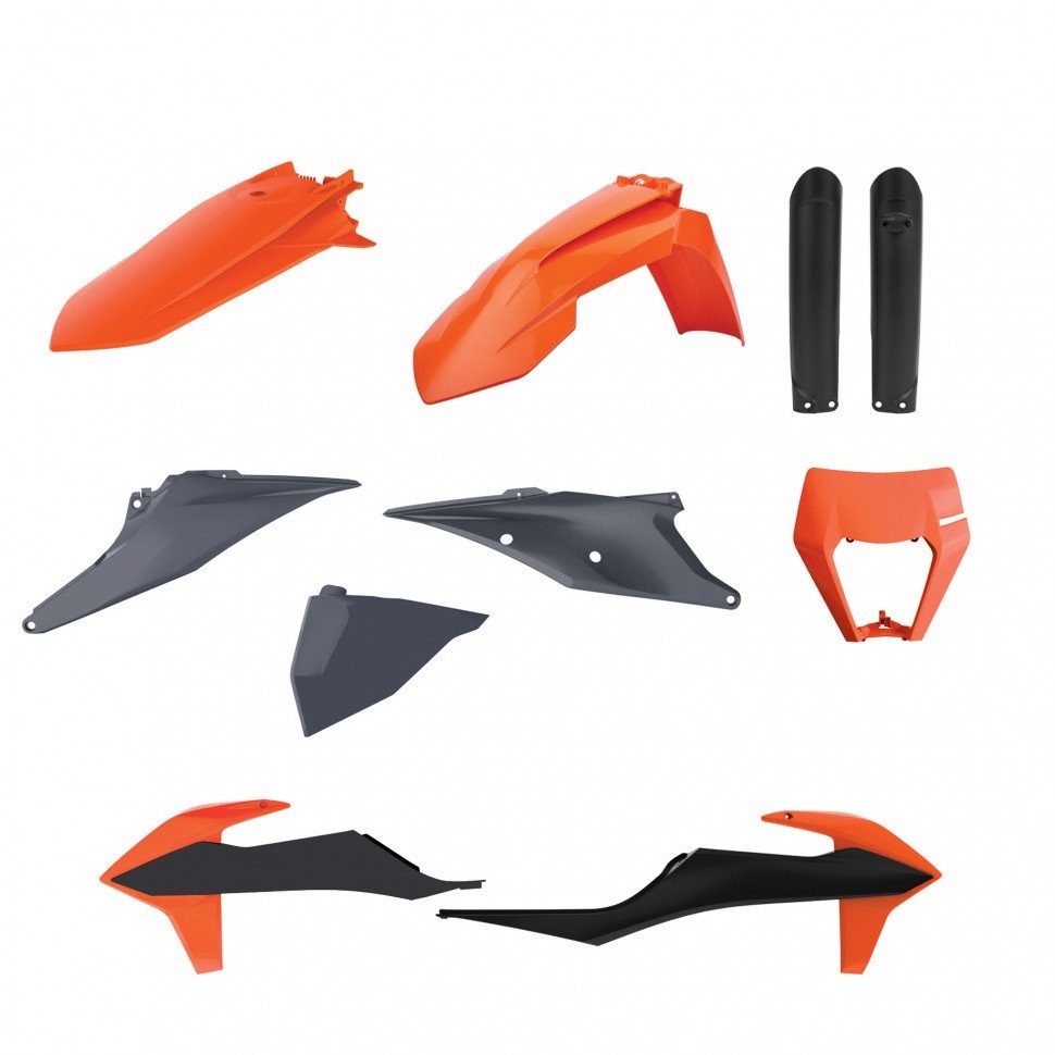 Polisport Комплект пластика для KTM EXC/EXC-F / XC-W/XCF-W 20-23  черн. серый, оранж.