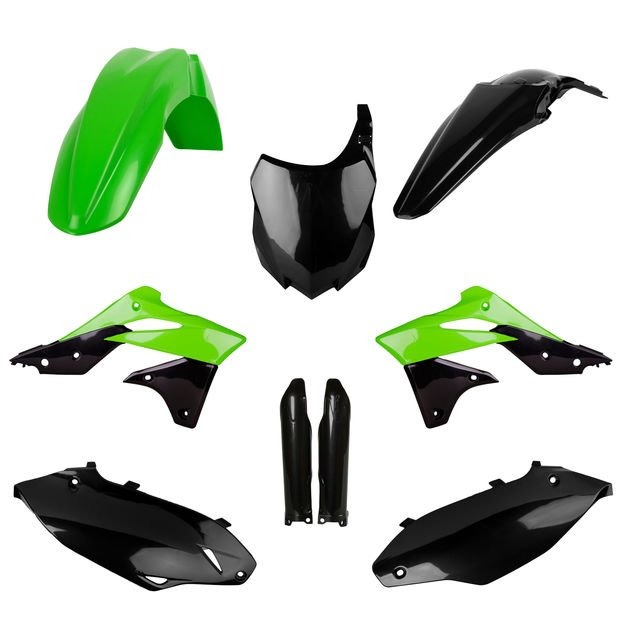 Polisport Комплект пластика Kawasaki KX250F 13-16 OEM color13 зелено-черный
