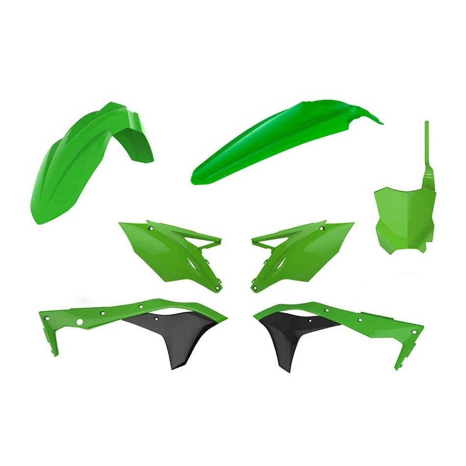 Polisport Комплект пластика Kawasaki KX250F 17-20 OEM color зелено-черный