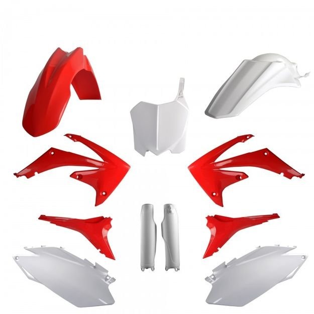 Комплект пластика Polisport для Honda CRF250R 11-13, CRF450R 11-12 красно-белый