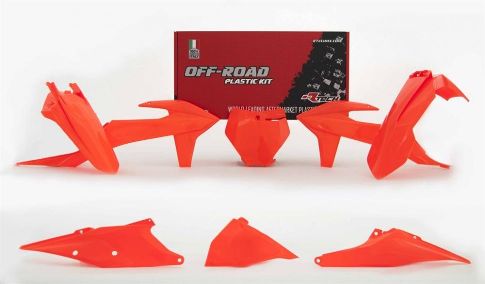 Rtech R-KITKTM-AN0-599 Комплект пластика KTM SX125-250/SXF250-450/XC/XC-F250-450 19 # SXF450FE 18 оранжевый неон