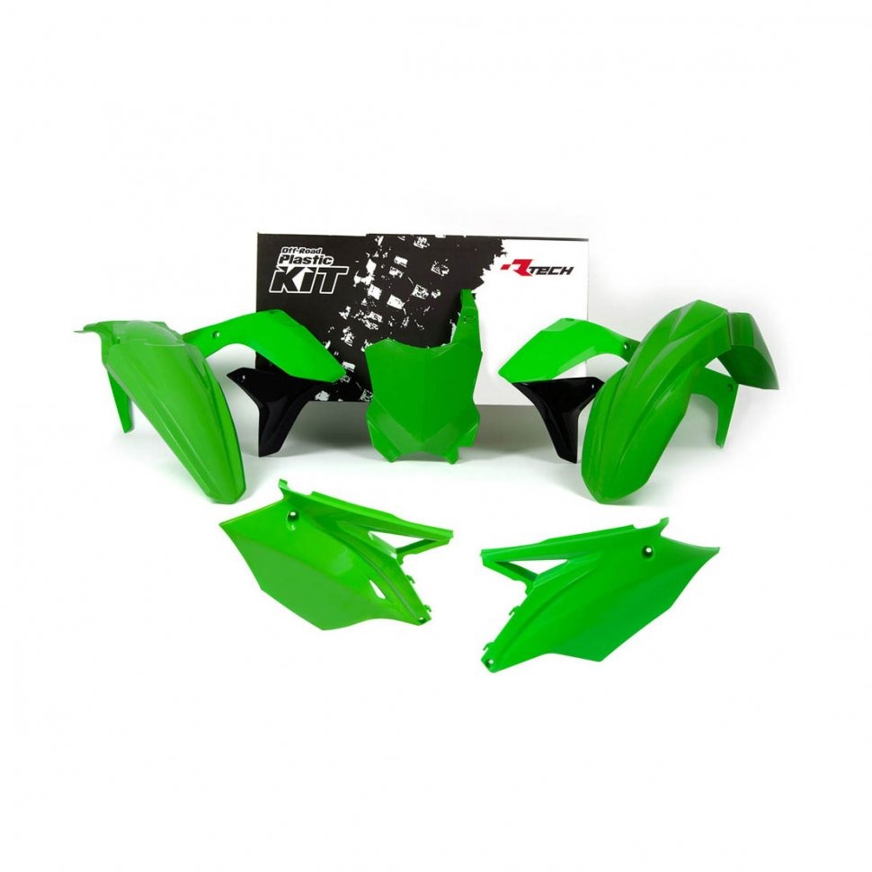 RTech Комплект пластика KX250F 17-20 зеленый-черный