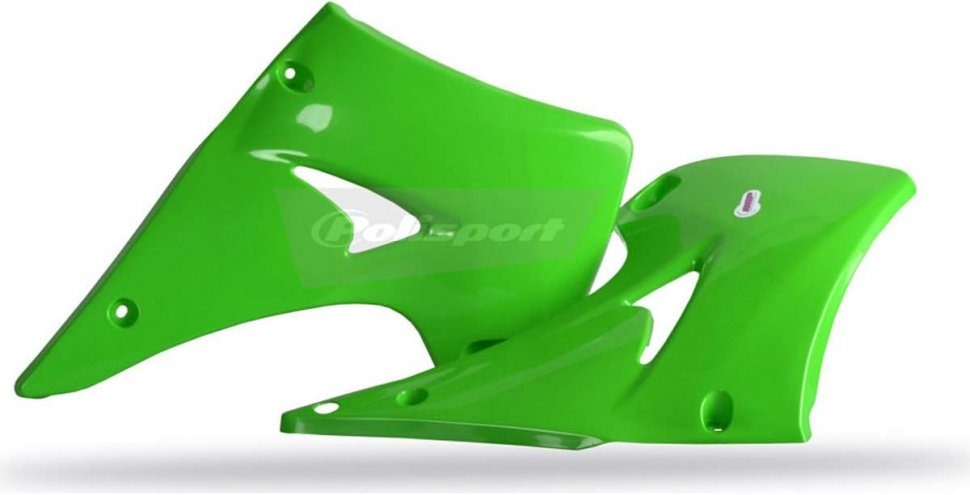 Обтекатели радиатора Polisport для Kawasaki KX125-250 03-08, зеленый
