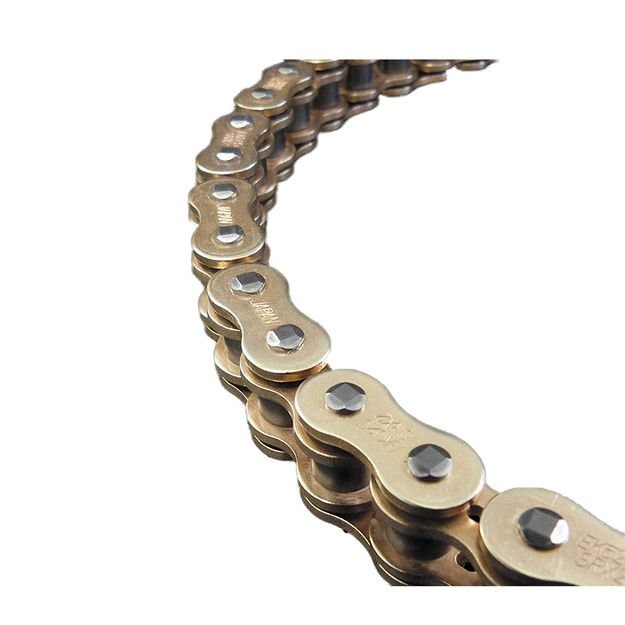 Цепь EK Chain 520RXO/SM, QX-RING золотая