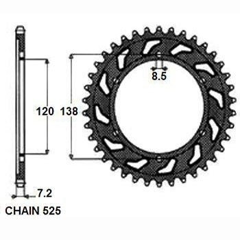 Звезда задняя Sunstar 1-4514-40 для Honda (JTR312.40)