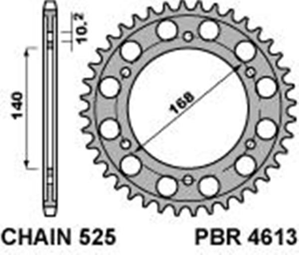 Звезда задняя PBR  4613 47 C45 (JTR3.47)