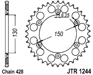 Звезда задняя JTR1244.52
