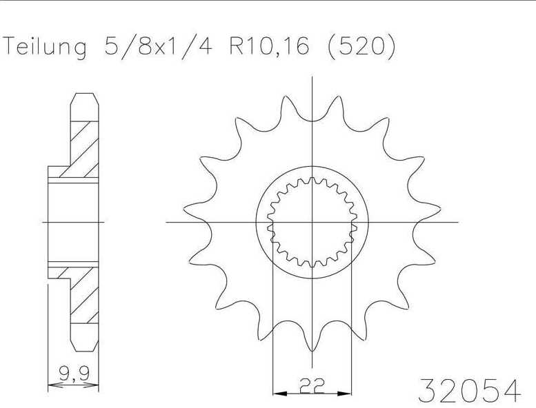 Звезда передняя ESJOT 50-32054-15