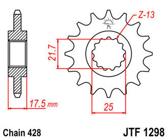 Звезда передняя JTF1298.17