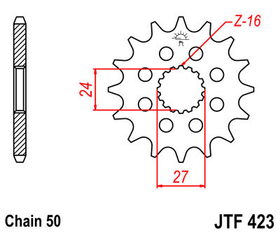 Звезда передняя JTF423.18