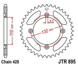 Звезда задняя JTR895.49ZBK