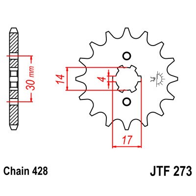 Звезда передняя JTF273.13
