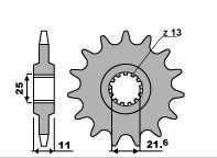 Звезда передняя PBR 2142 C16 (JTF1586.16)