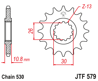 Звезда передняя JTF579.14