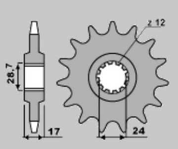 Звезда передняя PBR 2073 G 15 зуб. 18NC C.525 (JTF1371.15)