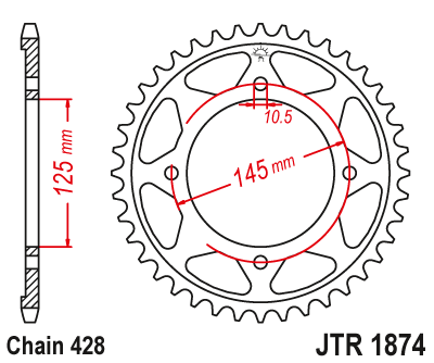 Звезда цепного привода JTR1874.56