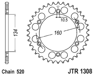 Звезда задняя JTR1308.42