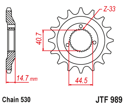 Звезда передняя JTF989.21