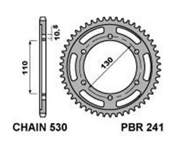 Звезда задняя PBR 241 45 C45 (JTR479.45)