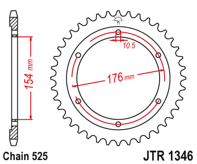 Звезда задняя JTR1346.43