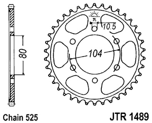 Звезда задняя JTR1489.44