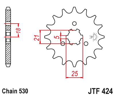 Звезда передняя JTF424.16