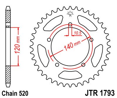 Звезда задняя JTR1793.45