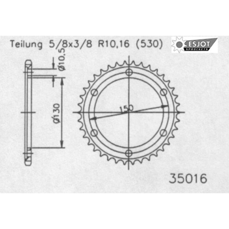 Звезда передняя приводная Esjot 50-35016 17 зубьев (JTF579.17)